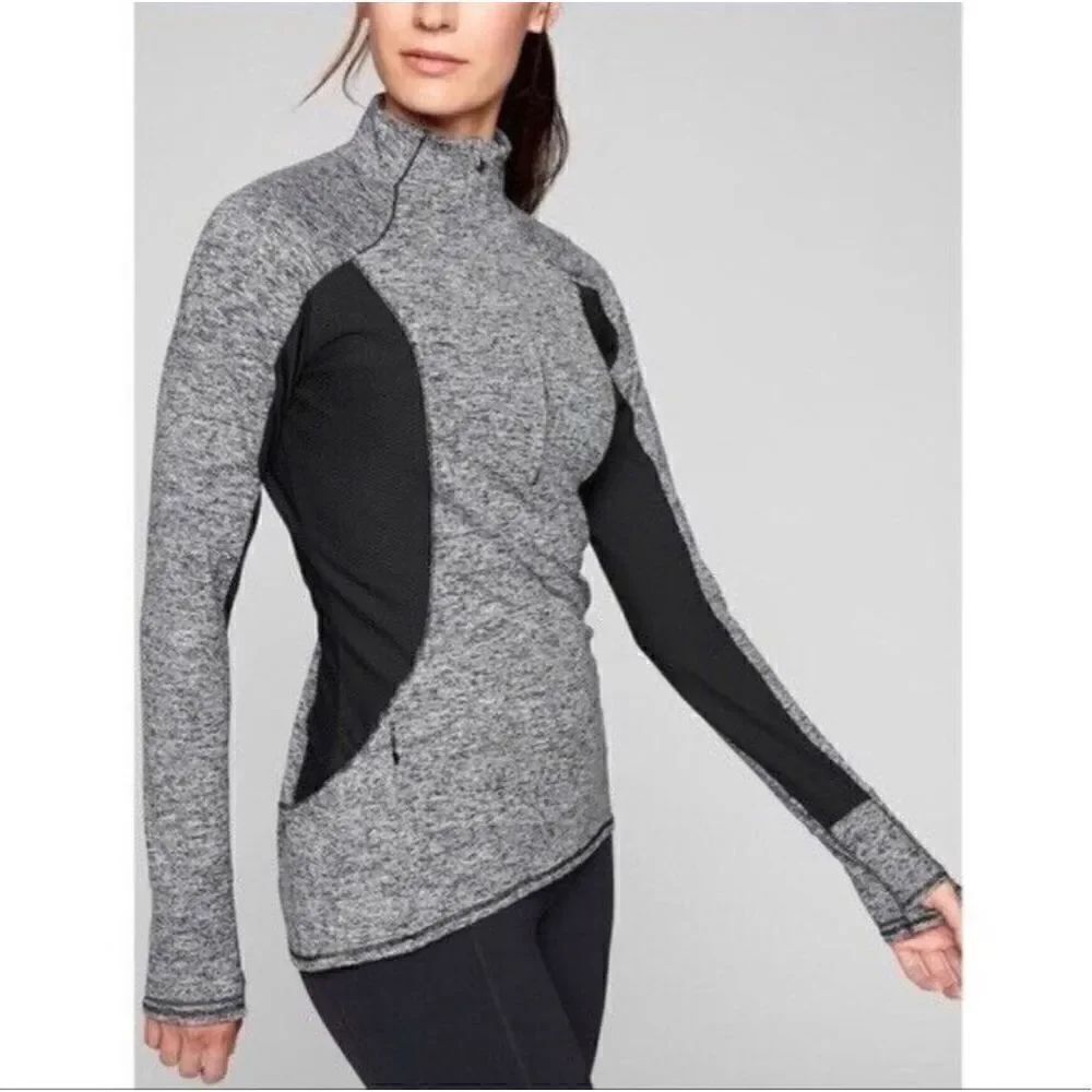 Athleta Running Wild Half Zip Top L